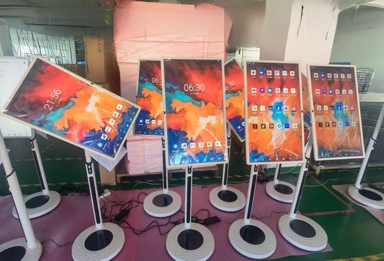 Touch Screen Kiosk 32 Inch Smart Tvs Wireless Moving Portable Android Chargeable Televisions Touch Screen Lcd Smart Mobile Mini Tv Display