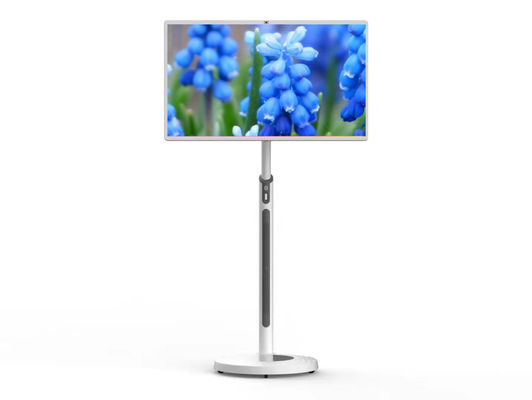 32 Inch FHD Android 13 8+128gb 8-core Smart TV on Wheels Remote Control Touch Screen Monitor with Battery 13MP Camera Portable Rotate TV