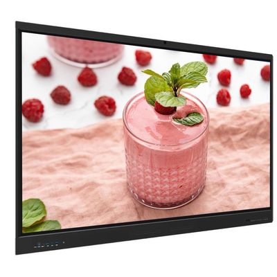 Interactive Touch Screen Monitor 86 Inch Android 14 8+128G With Speaker Camera Mic Light Sensor Software Built in Wifi Wireless Presentation From Pad Phone Laptop