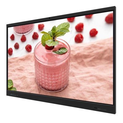 Interactive Touch Screen Monitor 86 Inch Android 14 8+128G With Speaker Camera Mic Light Sensor Software Built in Wifi Wireless Presentation From Pad Phone Laptop