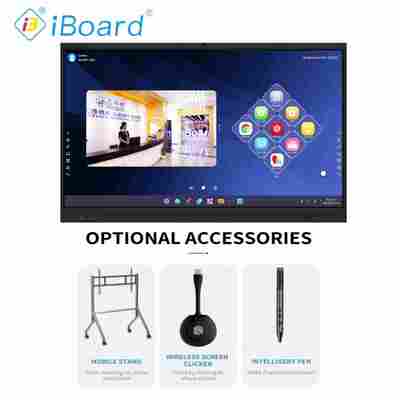 75" LED Interactive Whiteboard Multi Touch Display Android Windows Dual System