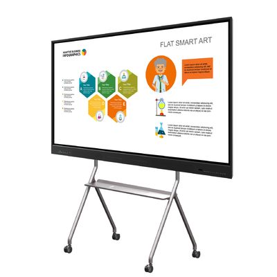 Wall Mounted Interactive Flat Panel Hard Drive Type SSD HDD DLED Light Source