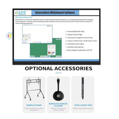 Google EDLA Certified Interactive Flat Panel Display AI Function Smart Screen 75 Inch Touch Screen Monitor