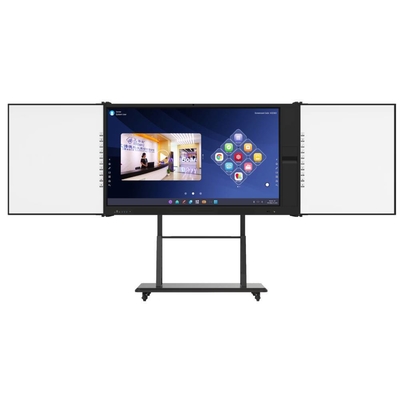 Intelligent Blackboard 75 86 Inch Android Windows PC All In One Computer PC with Sided Touch Boards USB HDMI TYPE-C Ports Optional With Mobile Stand