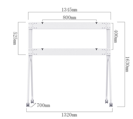 Interactive whiteboard Stand Aluminum Material With Mobile stand Trolley and Wheels for tv monitor 55 to 110 inch optional