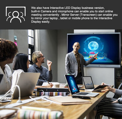 Multi Touch Screen Anti Glare Mobile Stand Lcd Digital Interactive Smart Board 55 65 75 Inches Interactive Flat Panel