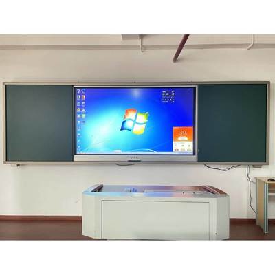 Intelligent Blackboard Sliding 75 86 Inch Panel Board White Green Optional With Touch Panels Wall Moutned Android Windows Operation System For Classroom Meeting Office