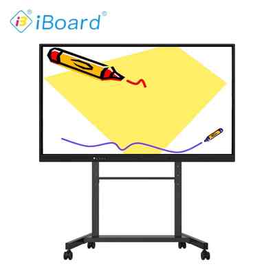 Interactive Flat Panel Multi-Touch Smart Board with 4K Resolution and Android/Windows Dual System for Education and Business