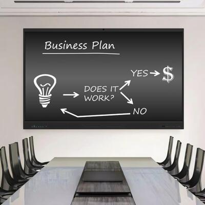 Interactive Flat Panel Multi-Touch Smart Board with 4K Resolution and Android/Windows Dual System for Education and Business