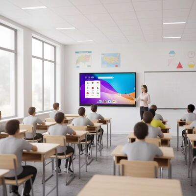 IBoard Interactive Flat Panel with Pen/Finger Touch Technology Supporting Windows/Linux OS and Intel I3/I5/I7 CPU for Modern Workspaces