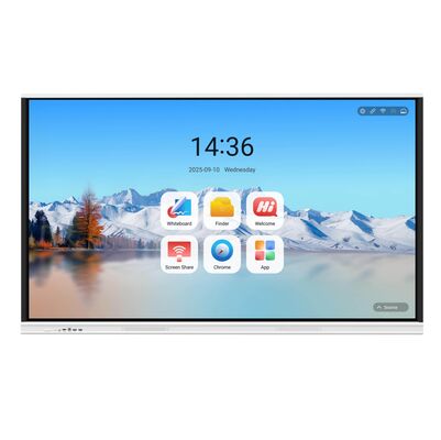75 inch 4K Resolution Interactive Whiteboard with 20-Point Multi-Touch Smart Touch Screen for Education and Meetings