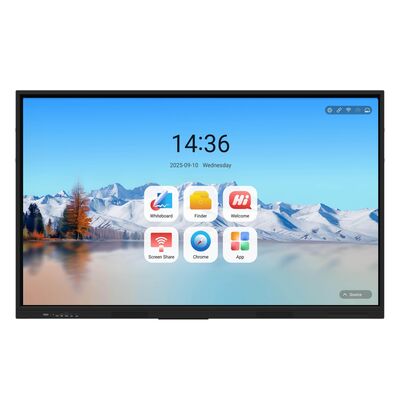 75 inch 4K Resolution Interactive Whiteboard with 20-Point Multi-Touch Smart Touch Screen for Education and Meetings