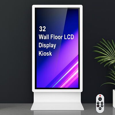 32 Inch Wall Floor LCD Touch Screen Kiosk with Multi-touch Input and Remote Control