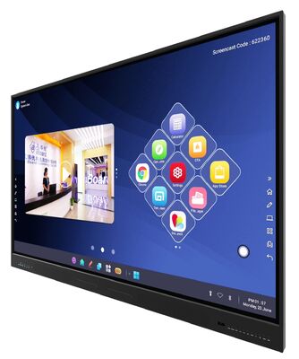 75 inch 4K UHD Interactive Flat Panel with 20-Point Multi-Touch for Classroom and Workplace