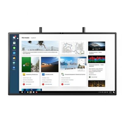 LED Interactive Whiteboard with Android 14 Ultra Fine Infrared Touch and Optional Camera Mic for Schools and Meetings