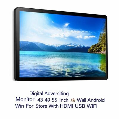 Digital Advertising Monitor with Android/Windows OS Wall Mounted Touch Screen for Supermarket Airport Hotel