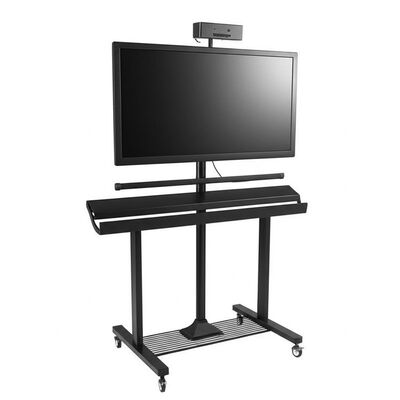 Aluminum Mobile TV Stand with 200kgs Capacity and Wheels for 55 to 110 Inch Interactive Whiteboard