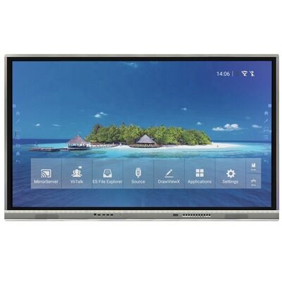 IBoard Factory Android 9.0 Interactive Flat Panel with 50,000 Hrs Lifetime and 40 Touch Points for Enhanced Teaching
