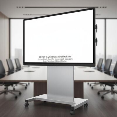 86 Inch 4K UHD Interactive Flat Panel with Infrared Multi Touch for Conference and Classroom Smart Whiteboard Digital Display