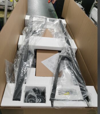 Height Adjustable Mobile TV Cart Stand for 65"-100" Displays