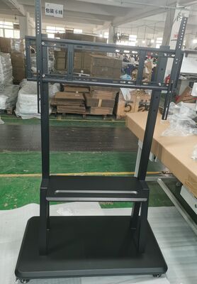 Height Adjustable Mobile TV Cart Stand for 65"-100" Displays