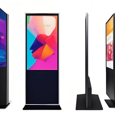 iBoard 43 Inch Floor Stand Vertical Lcd Touch Screen Indoor Smart Advertising Screen Display Digital Signage Advertising Player