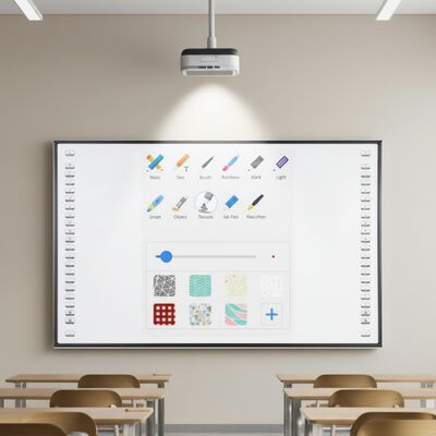 Optical Interactive Whiteboard with 120 Fps Sampling Rate 1920x1080 Pixels Resolution and Optical Imaging Touch Technology