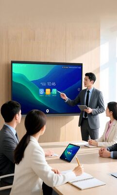 Revolutionize Your Presentations with Interactive Touch Panel Display Projector Optional Nano or Ceramic Board Surface