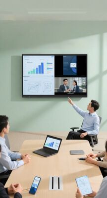 98 Inch Interactive Flat Panel with 4K UHD Resolution Android 9.0 and Built-in 2 X 10W Speakers for Enhanced Collaboration