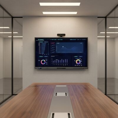 Multi Touch Screen Anti Glare Mobile Stand Lcd Digital Interactive Smart Board 55 65 75 Inches Interactive Flat Panel