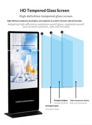 43/55 HD Indoor Vertical Advertising Kiosk All-In-One LCD Display Touch Interactive Screen Digital Signage