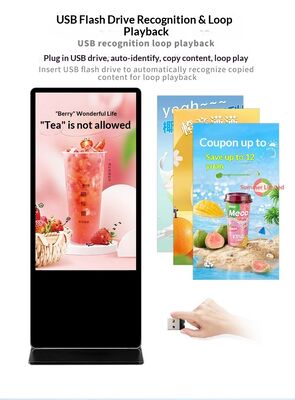 43/55 HD Indoor Vertical Advertising Kiosk All-In-One LCD Display Touch Interactive Screen Digital Signage