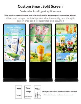 43 50 55 Inch Floor Standing Commercial Lcd Advertising Display Touch Screen Monitor Digital Signage Kiosk