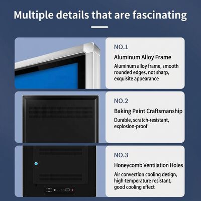 49 Inch LCD Screen Digital Signage with Wall Mounted or Free Standing Installation and I3/I5/I7 CPU Optional for Corporate Lobbies