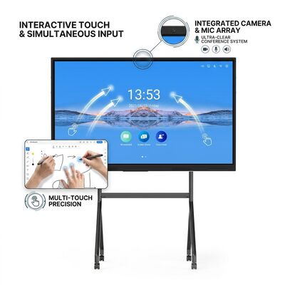 Iboard LCD Smart Board 75 Inch Interactive Touch Panel for Classroom with Educational Software Suite