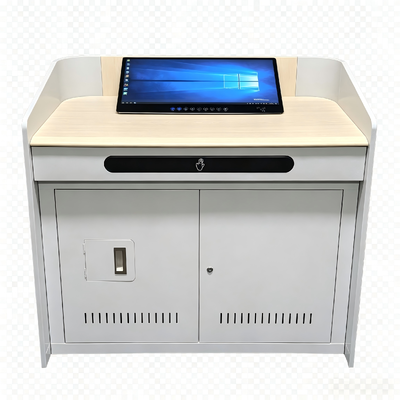 23.8 Inch Digital Podium Touch Table Desk Cabinet For Classroom Teaching Office Meeting