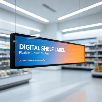 Indoor Stretched Bar LCD Display Advertising Display for shelf digital signage