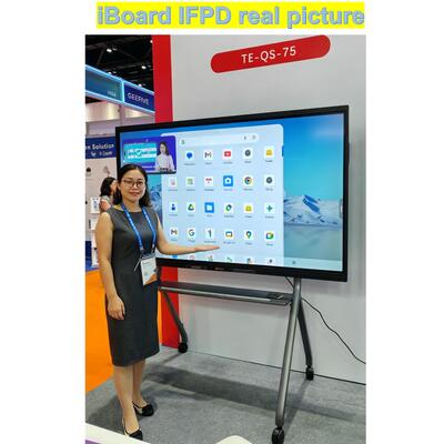 Popular Interactive Flat Panel 55 Inch 4k Resolution Smart Touch with New Android System Equipment for Classroom Office Meeting
