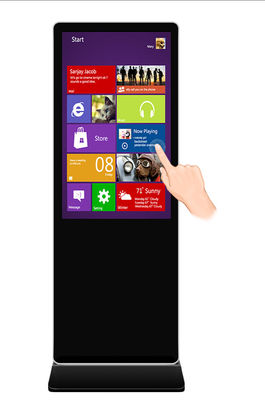 16 9 Touch Screen Kiosk , 3840x2160 Floor Standing Digital Signage