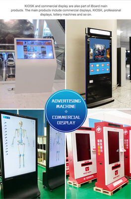 Digital Advertising Monitor with 10 Capacitive Touch Points for Wall or Floor Stand Installation and Customizable Dashboards