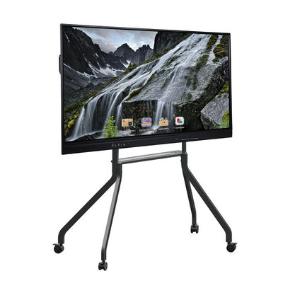 65 Inch LED Interactive Whiteboard, Android 9 Smart Flat Panel 10/20 Touch Points Infrared Black Color