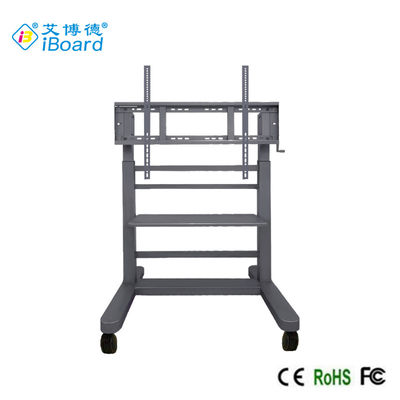 40 Kgs Interactive Whiteboard Stand Flat Screen Cart Lift Mute Casters Moving Cart TV Stand