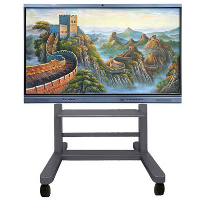 40 Kgs Interactive Whiteboard Stand Flat Screen Cart Lift Mute Casters Moving Cart TV Stand
