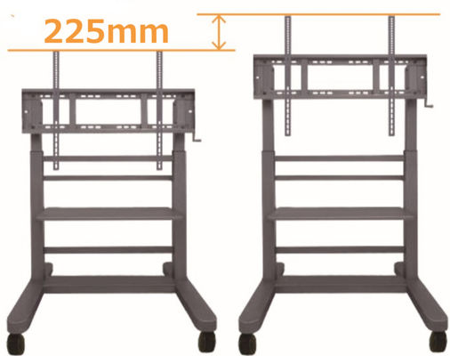 40 Kgs Interactive Whiteboard Stand Flat Screen Cart Lift Mute Casters Moving Cart TV Stand