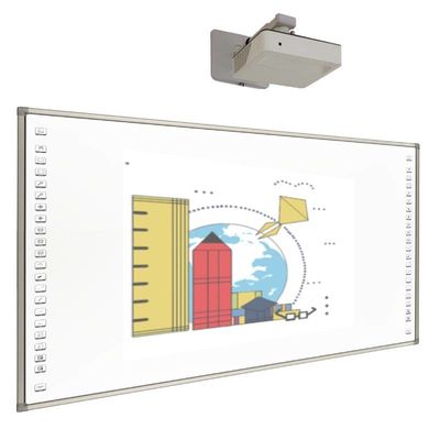 96 Inches Portable Interactive Whiteboard Smart Whiteboard With Laser Projector