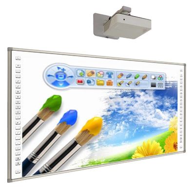 96 Inches Portable Interactive Whiteboard Smart Whiteboard With Laser Projector