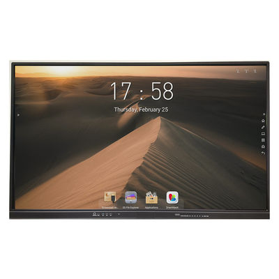 65 Inch 4mm Tempered Glass IR Interactive Whiteboard 4K DLED Screen