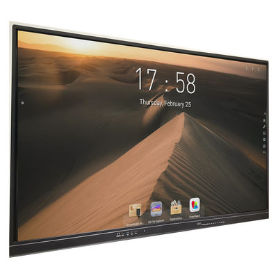 65 Inch 4mm Tempered Glass IR Interactive Whiteboard 4K DLED Screen