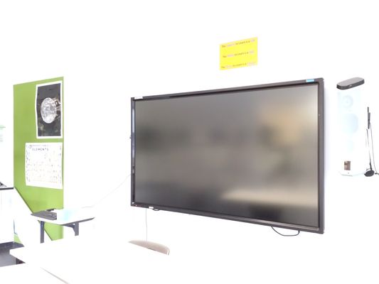 86 Inch Interactive Flat Panel Aluminium Frame Wall Mounted Black And Silver 1200:1 Contrast
