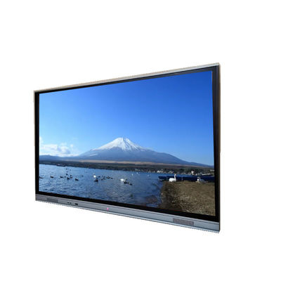 UHD 4K Interactive Touch Screen Monitor Zero Gap Glass Smart TV Whiteboard With All In One Computer